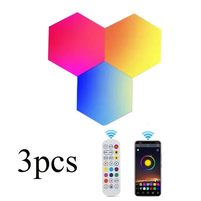 Hexagon LED Wall Light Set My Store